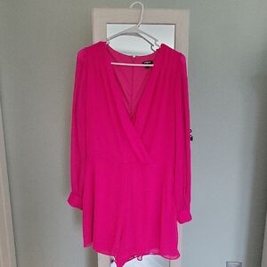 Express Hot Pink Jumpsuit